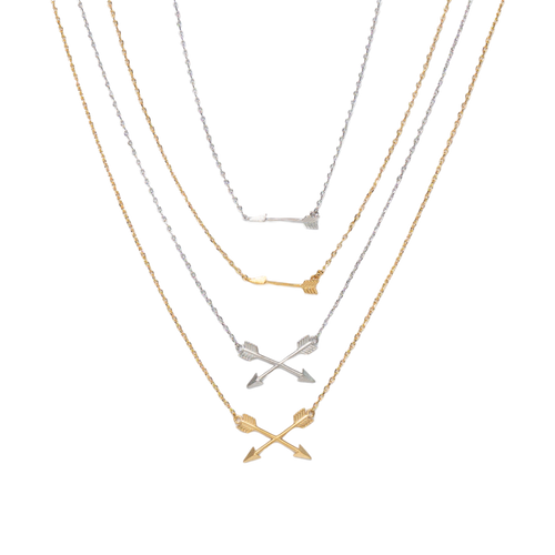 Two arrows Love necklace