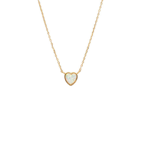 Opal Heart Necklace