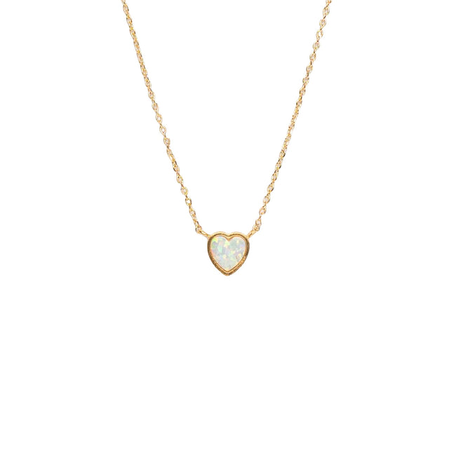 Opal Heart Necklace