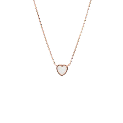 Opal Heart Necklace