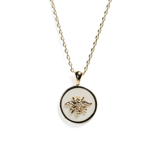 IrysGinger-Bee-White-Gold-Necklace