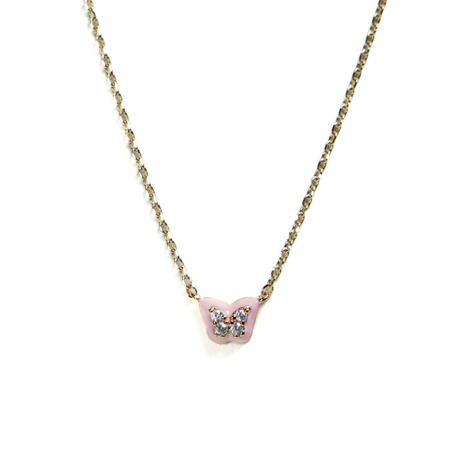 IrysGinger-Pink-Butterfly-Necklace
