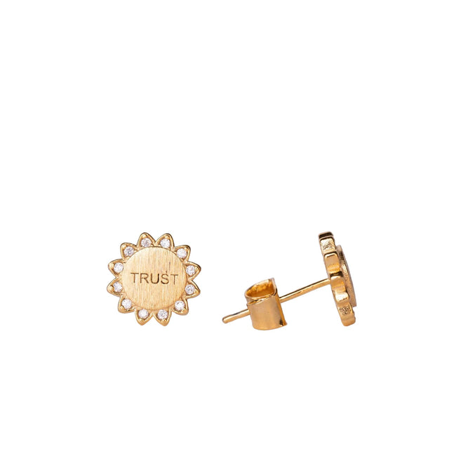 Trust Gold Stud Earrings