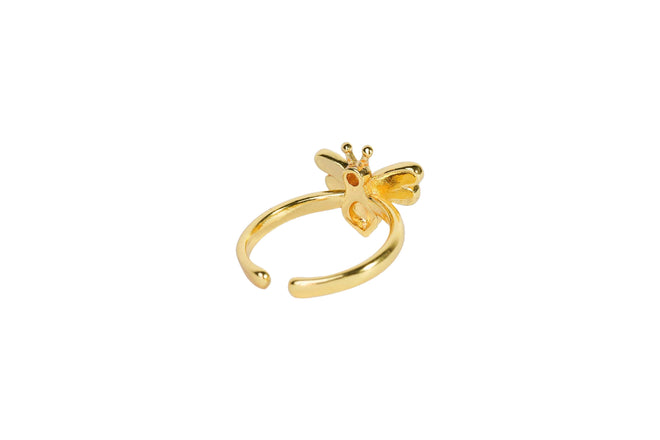 Buzzing Bee Beauty Ring - 18k Gold Dipped, Cubic Zirconia