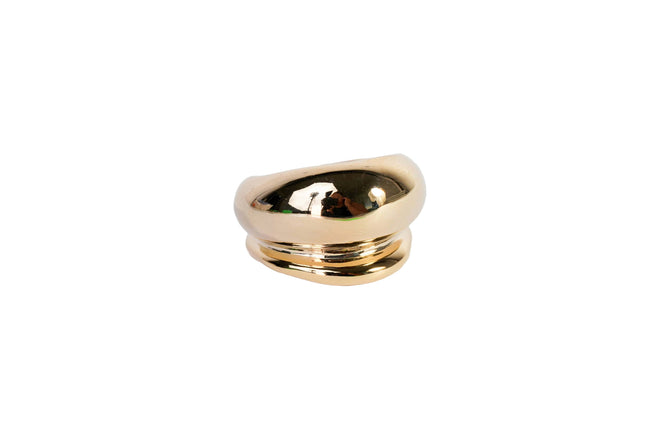 Bold Gold Round Ring - 18k Gold Dipped