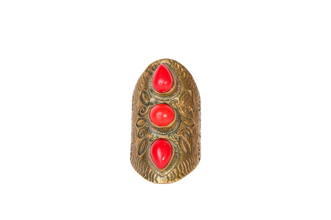 Vintage Carnelian Ring - Natural Stone