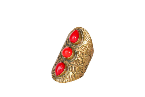 Vintage Carnelian Ring - Natural Stone