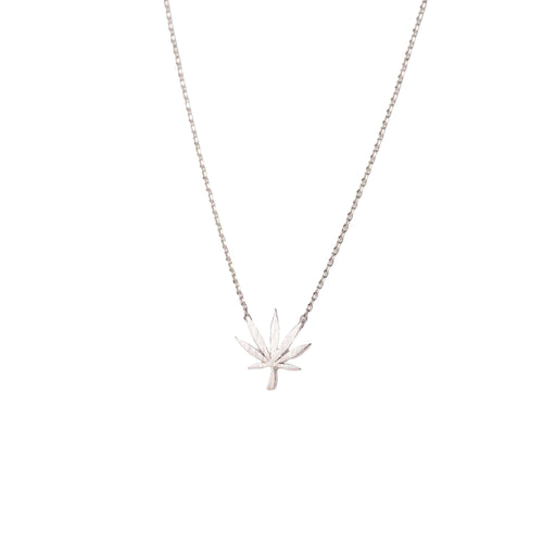 Marijuana Leaf Necklace - Gold Dipped, Rose Gold Dipped, Rhodium Dipped