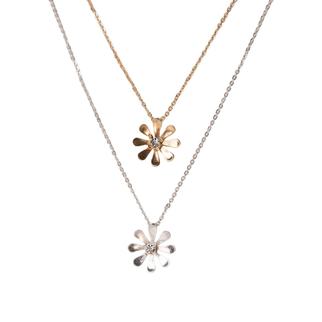 Floral Radiance Necklace - Gold Dipped