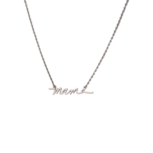 Mama Necklace - Gold dipped, Rhodium dipped