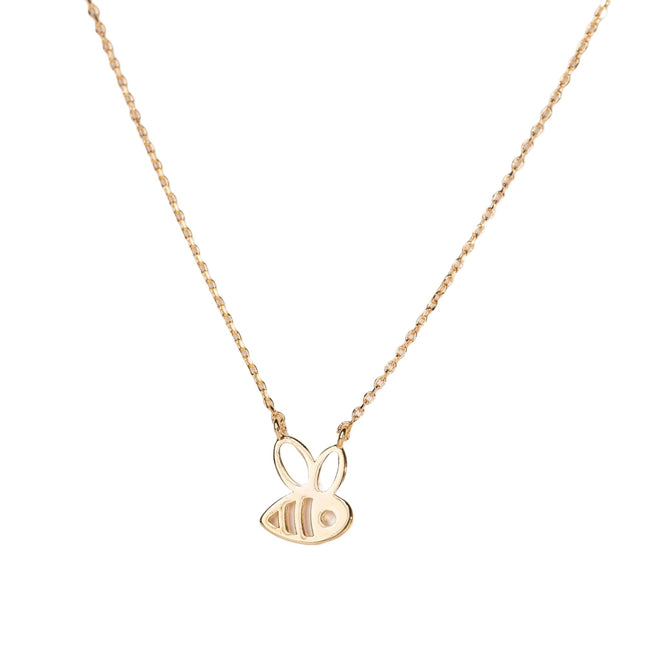 Honey Bee Necklace - Gold Dipped