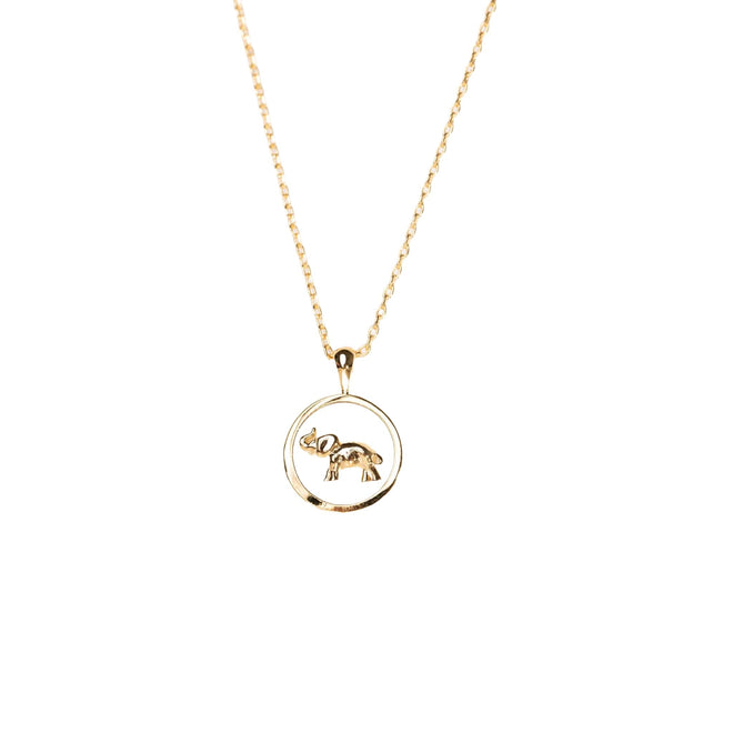 Elephant Necklace - Gold Dipped