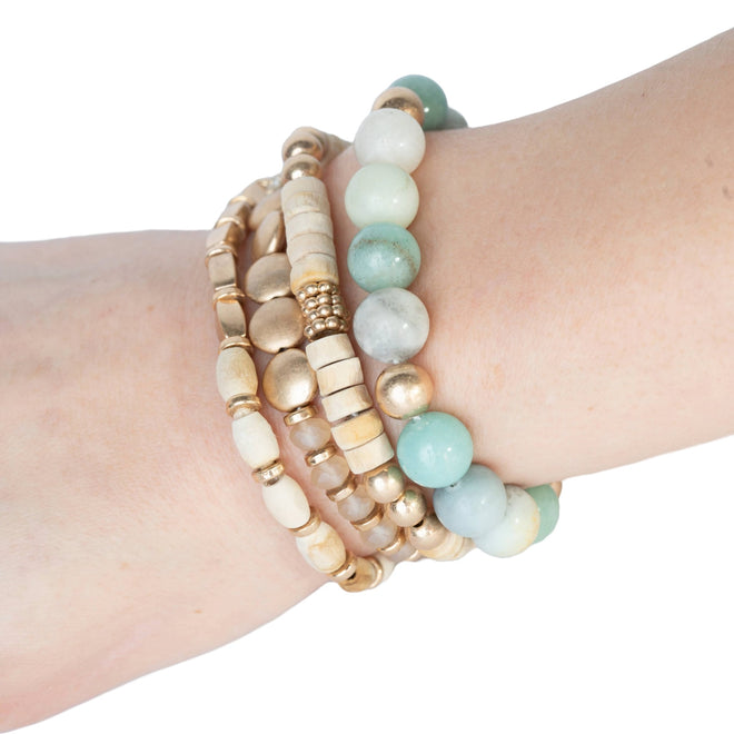 Natural Stone and Wood Bracelets