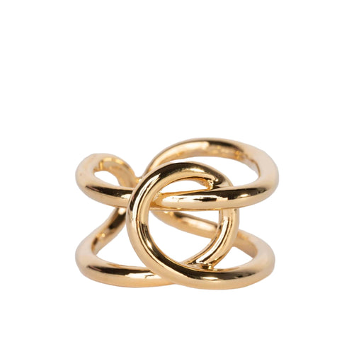 Golden Curve Statement Ring