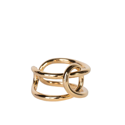 Golden Curve Statement Ring