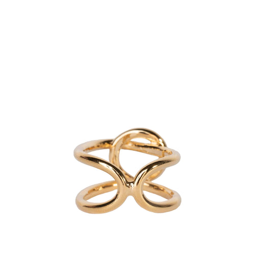 Golden Curve Statement Ring