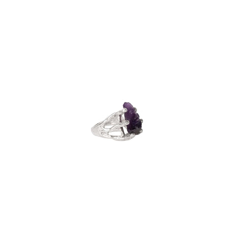 Moldavite, Amethyst Ring